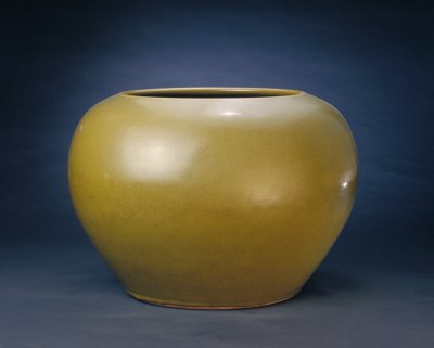 图片[1]-Eel yellow glaze bowl-China Archive